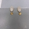 CE 14k Gold สร้อยคอและต่างหูชุด SS Steel Four Leaf Clover Jewelry