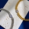 สร้อยคอทองคำ CZ สแตนเลสส่วนบุคคล Miami Cuban Link Chain Necklace