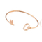 Saya สแตนเลสสตีลดีไซน์เนอร์เครื่องประดับกุญแจล็อค Rhinestone 18k Gold Love Bracelet
