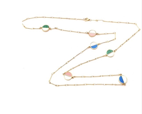 L.Vicharm Colourful Party Long Necklaces สร้อยคอเปลือกหอยหลากสี