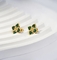 CZ Stone Shamrock Earring Four Leaf Clover Green St.Patrick'S Day ต่างหูสำหรับผู้หญิงเครื่องประดับไอริช