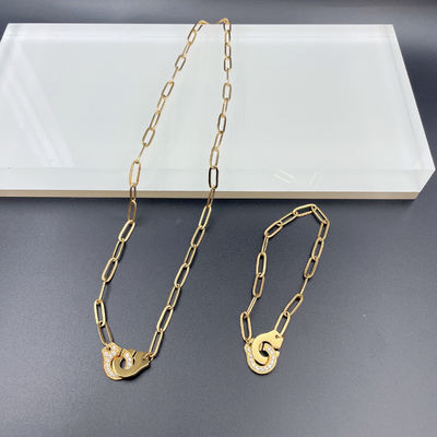 สีทองคําใหม่สุด หูหู สร้อยคอ สร้อยข้อมือ ชุด Cnc Cz สําหรับผู้หญิง